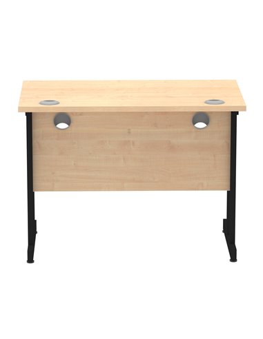 Dynamic Impulse 1000 x 600mm Straight Office Desk Maple Top Black Cantilever Leg I004300