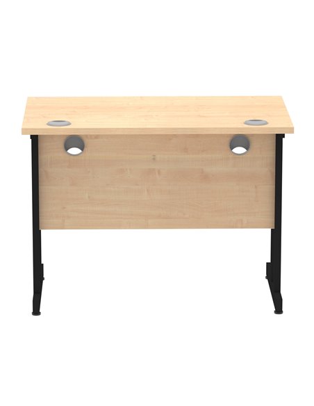Dynamic Impulse 1000 x 600mm Straight Office Desk Maple Top Black Cantilever Leg I004300 - pic 75854 | FastDaddyshop