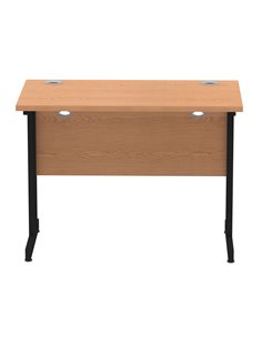 Dynamic Impulse 1000 x 600mm Straight Office Desk Oak Top Black Cantilever Leg I004301 2