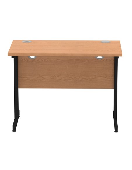 Dynamic Impulse 1000 x 600mm Straight Office Desk Oak Top Black Cantilever Leg I004301 - pic 75858 | FastDaddyshop