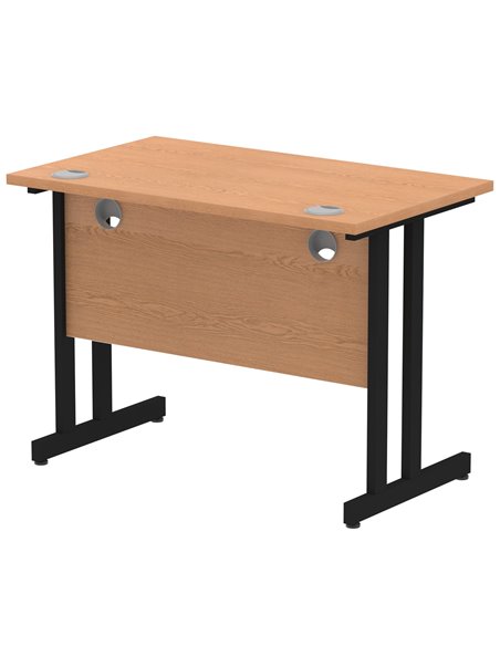 Dynamic Impulse 1000 x 600mm Straight Office Desk Oak Top Black Cantilever Leg I004301 - pic 75861 | FastDaddyshop