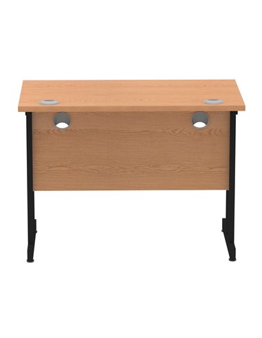 Dynamic Impulse 1000 x 600mm Straight Office Desk Oak Top Black Cantilever Leg I004301