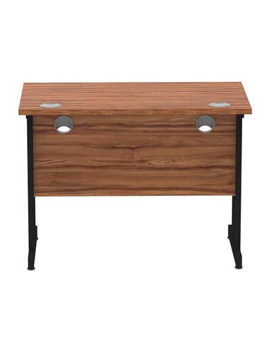 Dynamic Impulse 1000 x 600mm Straight Office Desk Walnut Top Black Cantilever Leg I004302