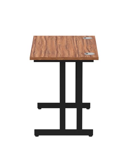 Dynamic Impulse 1000 x 600mm Straight Office Desk Walnut Top Black Cantilever Leg I004302 - pic 75872 | FastDaddyshop