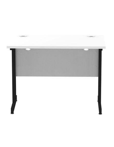 Dynamic Impulse 1000 x 600mm Straight Office Desk White Top Black Cantilever Leg I004303 - pic 75874 | FastDaddyshop