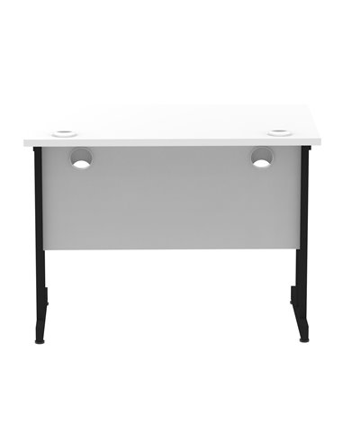 Dynamic Impulse 1000 x 600mm Straight Office Desk White Top Black Cantilever Leg I004303