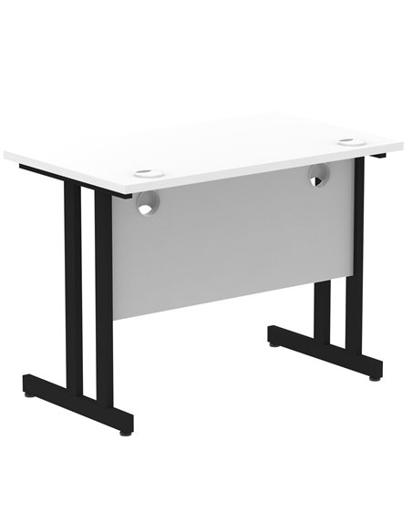 Dynamic Impulse 1000 x 600mm Straight Office Desk White Top Black Cantilever Leg I004303 - pic 75879 | FastDaddyshop