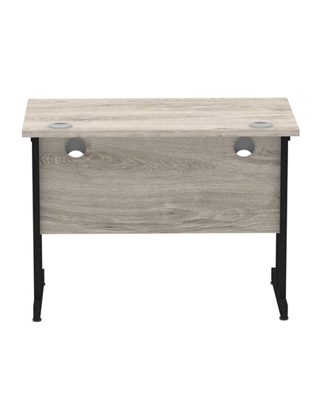 Dynamic Impulse 1000 x 600mm Straight Office Desk Grey Oak Top Black Cantilever Leg I004304 - pic 75886 | FastDaddyshop