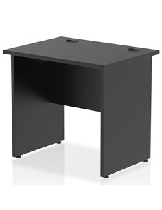 Dynamic Impulse 800 x 600mm Straight Office Desk Black Top Panel End Leg I004967