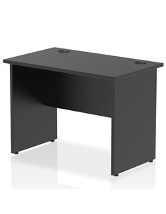 Dynamic Impulse 1000 x 600mm Straight Office Desk Black Top Panel End Leg I004968
