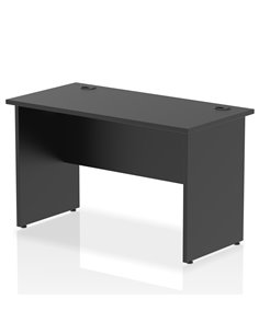 Dynamic Impulse 1200 x 600mm Straight Office Desk Black Top Panel End Leg I004970