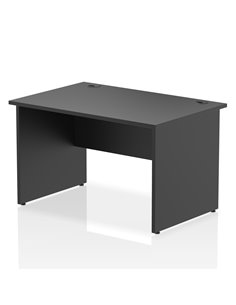 Dynamic Impulse 1200 x 800mm Straight Office Desk Black Top Panel End Leg I004971
