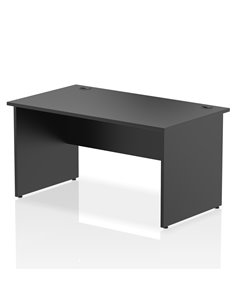 Dynamic Impulse 1400 x 800mm Straight Office Desk Black Top Panel End Leg I004973