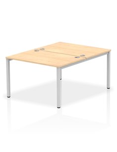 Dynamic Impulse Bench B2B 2 Person 1200 Silver Frame Office Bench Desk Maple IB00102