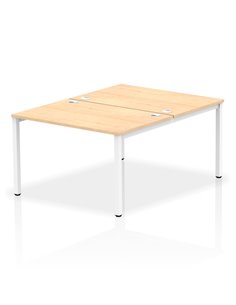 Dynamic Impulse Bench B2B 2 Person 1200 White Frame Office Bench Desk Maple IB00108