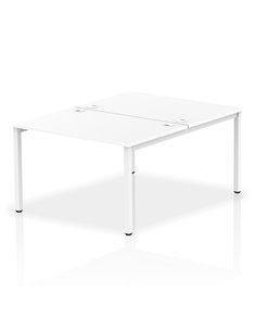 Dynamic Impulse Bench B2B 2 Person 1200 White Frame Office Bench Desk White IB00111