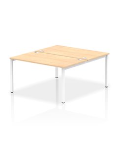 Dynamic Impulse Bench B2B 2 Person 1400 White Frame Office Bench Desk Maple IB00120