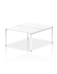Dynamic Impulse Bench B2B 2 Person 1400 White Frame Office Bench Desk White IB00123