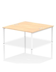 Dynamic Impulse Bench B2B 2 Person 1600 White Frame Office Bench Desk Maple IB00132