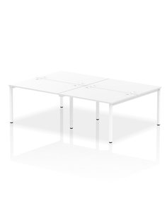 Dynamic Impulse Bench B2B 4 Person 1200 White Frame Office Bench Desk White IB00147