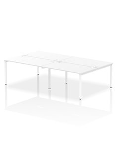 Dynamic Impulse Bench B2B 4 Person 1400 White Frame Office Bench Desk White IB00159