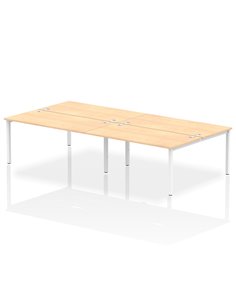 Dynamic Impulse Bench B2B 4 Person 1600 White Frame Office Bench Desk Maple IB00168