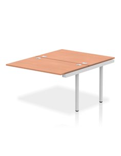 Dynamic Impulse Bench B2B Ext Kit 1200 Silver Frame Office Bench Desk Beech IB00208