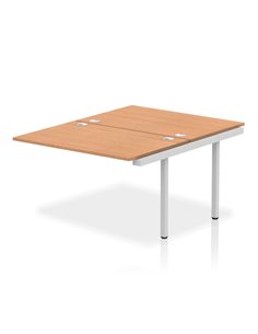 Dynamic Impulse Bench B2B Ext Kit 1200 Silver Frame Office Bench Desk Oak IB00211