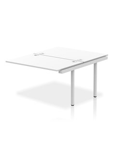 Dynamic Impulse Bench B2B Ext Kit 1200 Silver Frame Office Bench Desk White IB00213