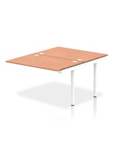 Dynamic Impulse Bench B2B Ext Kit 1200 White Frame Office Bench Desk Beech IB00214