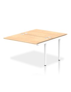 Dynamic Impulse Bench B2B Ext Kit 1200 White Frame Office Bench Desk Maple IB00216