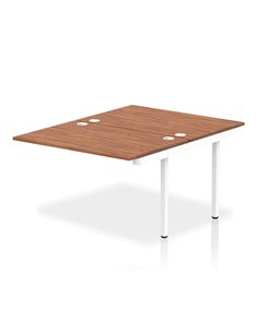 Dynamic Impulse Bench B2B Ext Kit 1200 White Frame Office Bench Desk Walnut IB00218