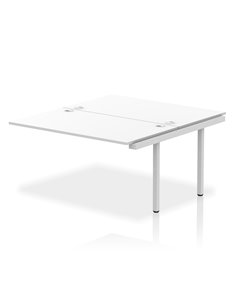 Dynamic Impulse Bench B2B Ext Kit 1400 Silver Frame Office Bench Desk White IB00225
