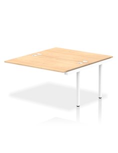 Dynamic Impulse Bench B2B Ext Kit 1400 White Frame Office Bench Desk Maple IB00228
