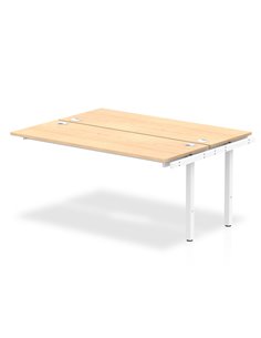 Dynamic Impulse Bench B2B Ext Kit 1600 White Frame Office Bench Desk Maple IB00240