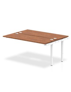 Dynamic Impulse Bench B2B Ext Kit 1600 White Frame Office Bench Desk Walnut IB00242