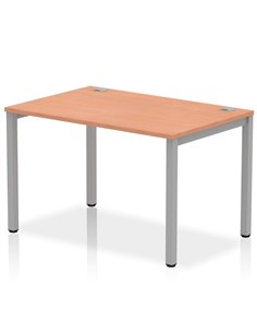 Dynamic Impulse Bench Single Row 1200 Silver Frame Office Bench Desk Beech IB00244