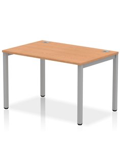 Dynamic Impulse Bench Single Row 1200 Silver Frame Office Bench Desk Oak IB00247