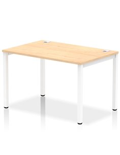 Dynamic Impulse Bench Single Row 1200 White Frame Office Bench Desk Maple IB00252