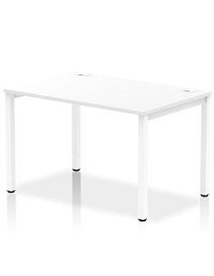 Dynamic Impulse Bench Single Row 1200 White Frame Office Bench Desk White IB00255