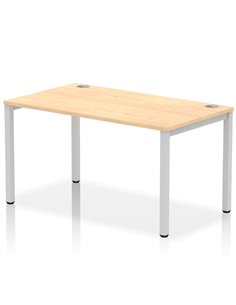 Dynamic Impulse Bench Single Row 1400 Silver Frame Office Bench Desk Maple IB00258
