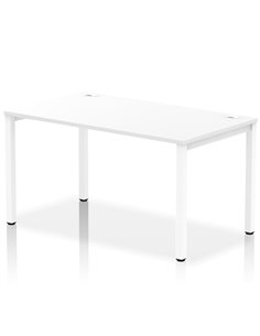 Dynamic Impulse Bench Single Row 1400 White Frame Office Bench Desk White IB00267