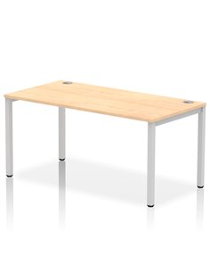 Dynamic Impulse Bench Single Row 1600 Silver Frame Office Bench Desk Maple IB00270