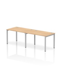 Dynamic Impulse Bench Single Row 2 Person 1200 Silver Frame Office Bench Desk Maple IB00282