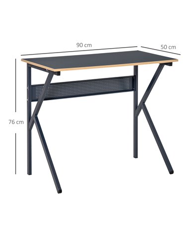 HOMCOM Home Office Computer Desk, Modern Simple Style Writing Table, PC Laptop Workstation with K-Shaped Legs for Bedroom, Livin