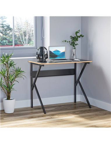 HOMCOM Home Office Computer Desk, Modern Simple Style Writing Table, PC Laptop Workstation with K-Shaped Legs for Bedroom, Livin