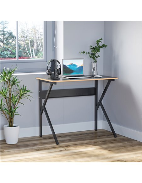 HOMCOM Home Office Computer Desk, Modern Simple Style Writing Table, PC Laptop Workstation with K-Shaped Legs for Bedroom, Livin - pic 7616 | FastDaddyshop