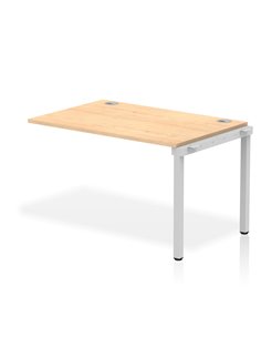 Dynamic Impulse Bench Single Row Ext Kit 1200 Silver Frame Office Bench Desk Maple IB00354