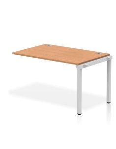 Dynamic Impulse Bench Single Row Ext Kit 1200 Silver Frame Office Bench Desk Oak IB00355