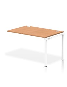 Dynamic Impulse Bench Single Row Ext Kit 1200 White Frame Office Bench Desk Oak IB00361